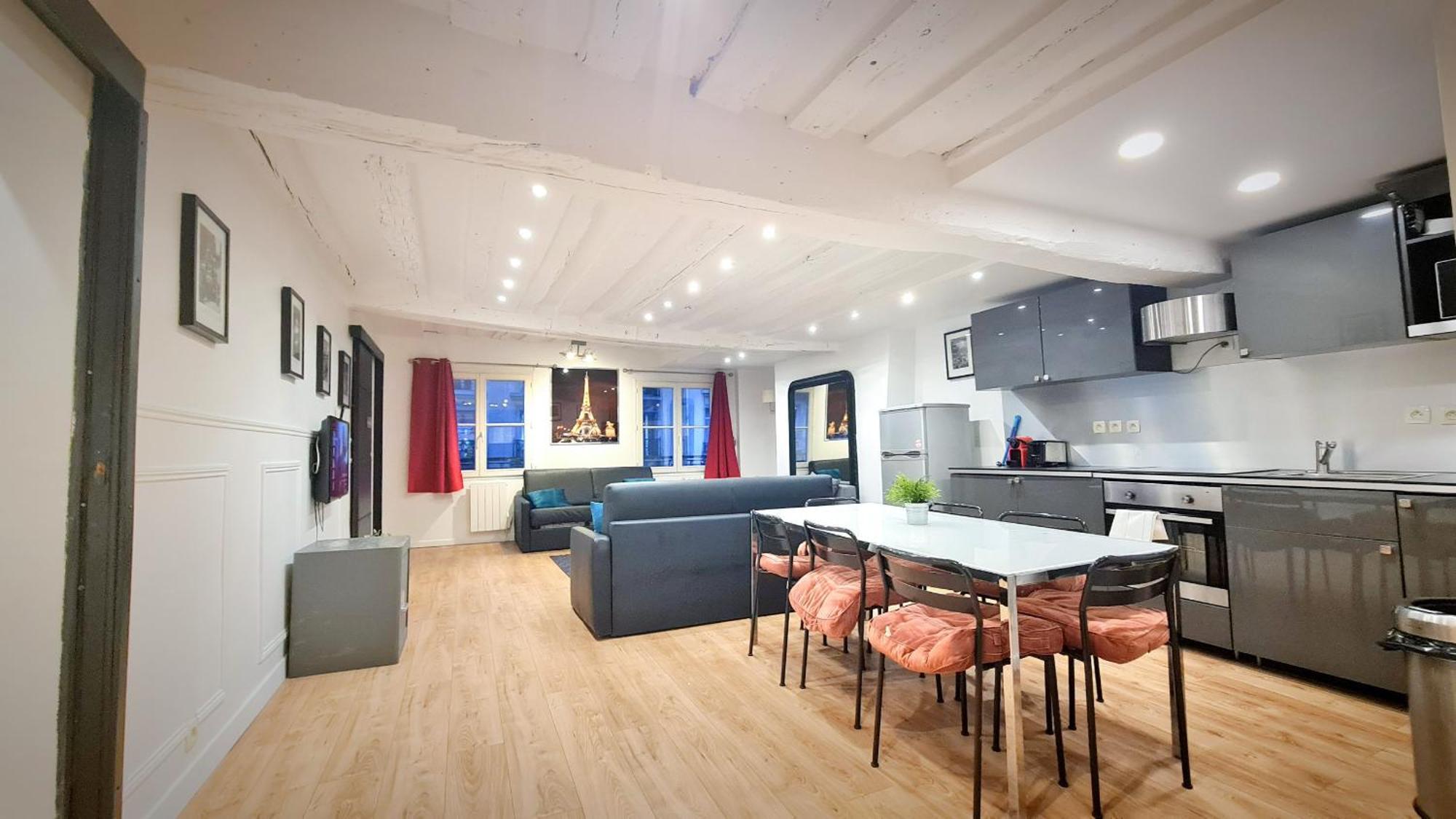 100 - Luxury 2 Bedroom - Beaubourg Marais Appartement Parijs