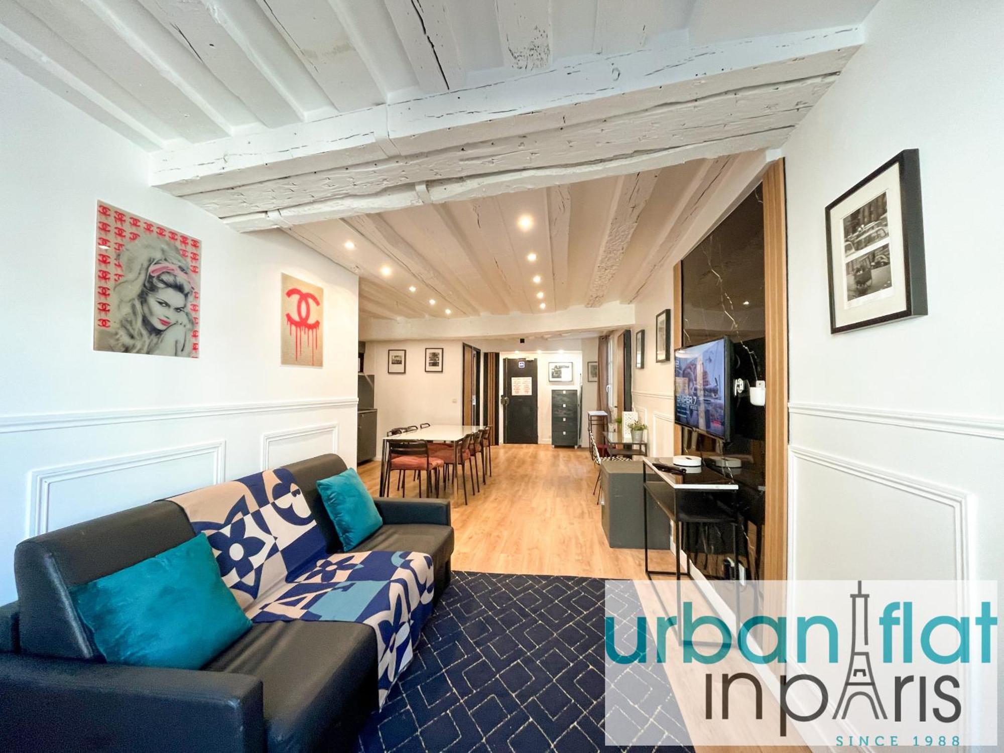 100 - Luxury 2 Bedroom - Beaubourg Marais Appartement Parijs